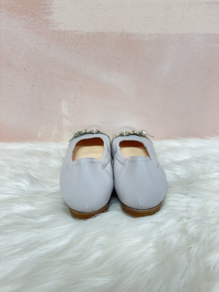 AGL Silver Cap Toe Ballet Flat