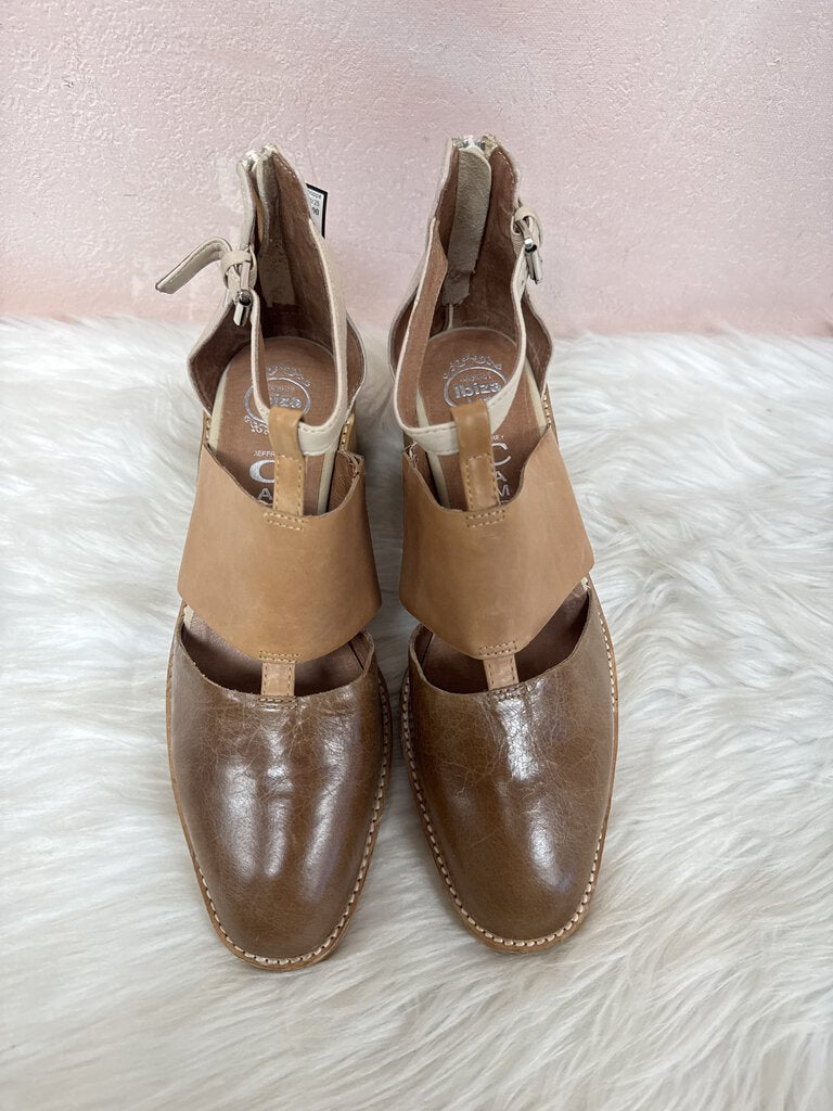 Jeffrey Campbell Brown Leather Block Heel