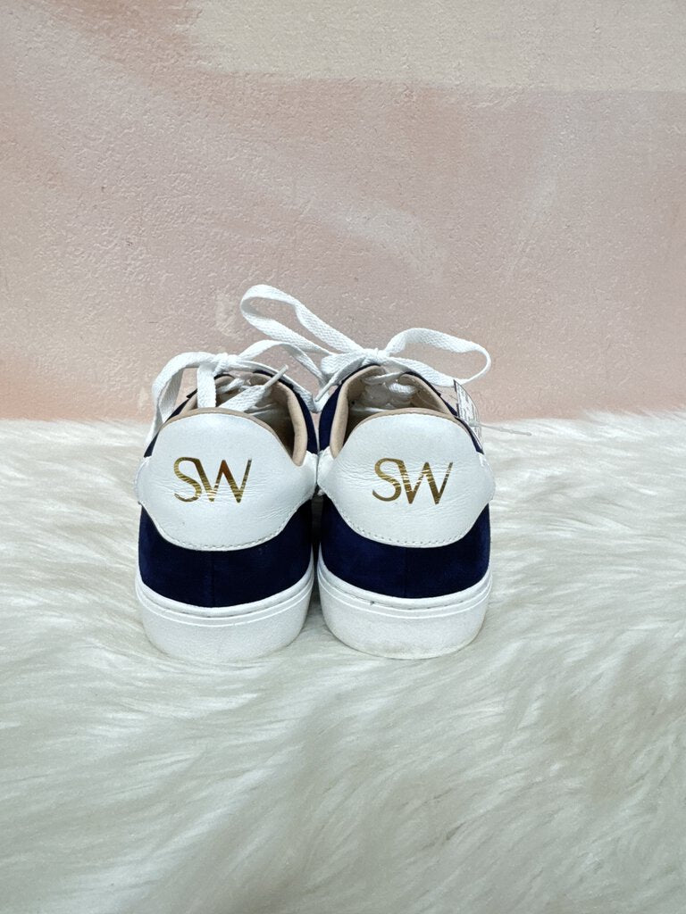 Stuart Weitzman Navy Suede Sneaker