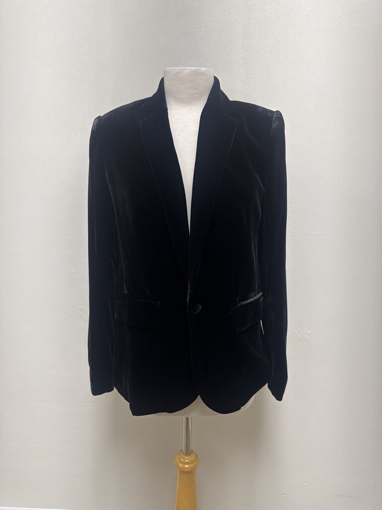 Saks Fifth Ave Black Velvet Blazer