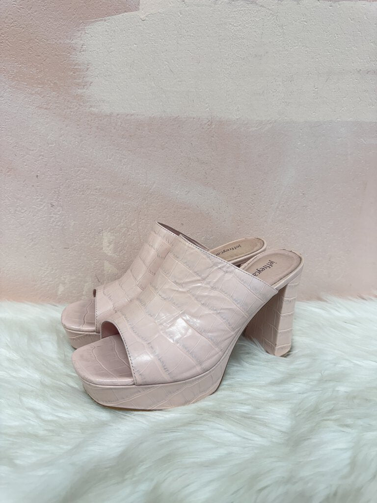 Jeffrey Campbell Pink Embossed Open Toe Sandal