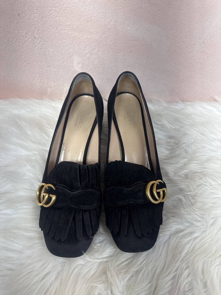 Gucci Black Suede Marmont Loafer (As Is)