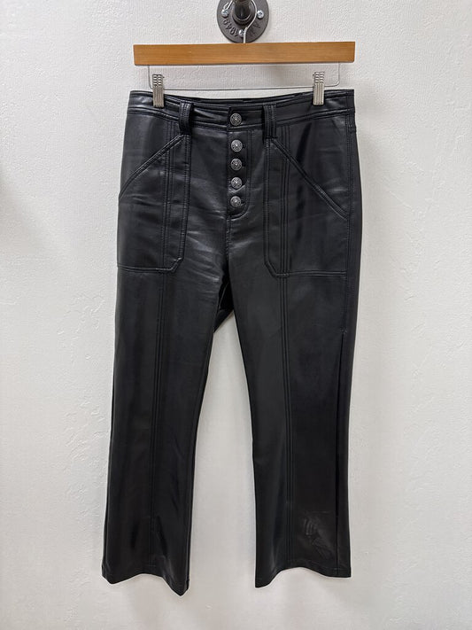 Cinq a Sept Black Faux Leather Trouser