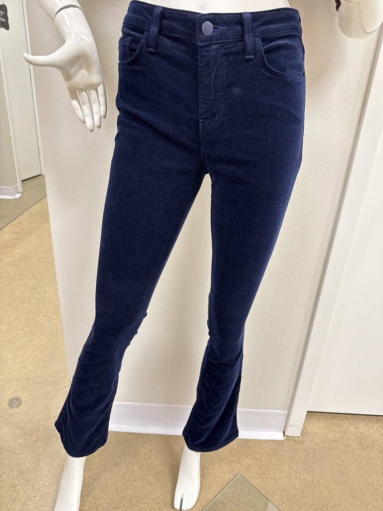 L'Agence Navy Velvet Pant