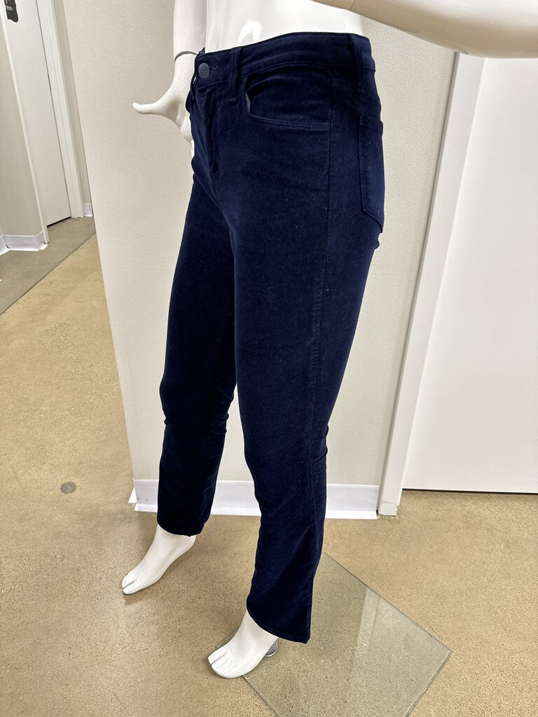 L'Agence Navy Velvet Pant