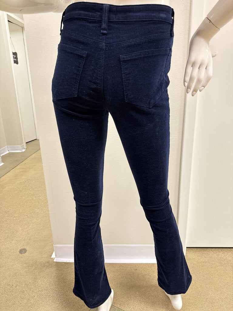 L'Agence Navy Velvet Pant