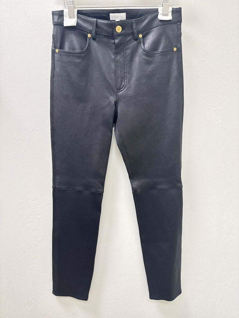 Escada Black Lamb Leather Pant NWT