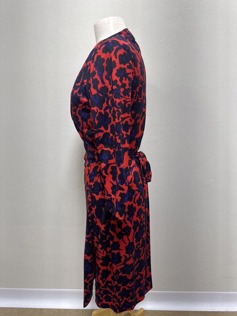 DVF Red Printed Wrap Dress