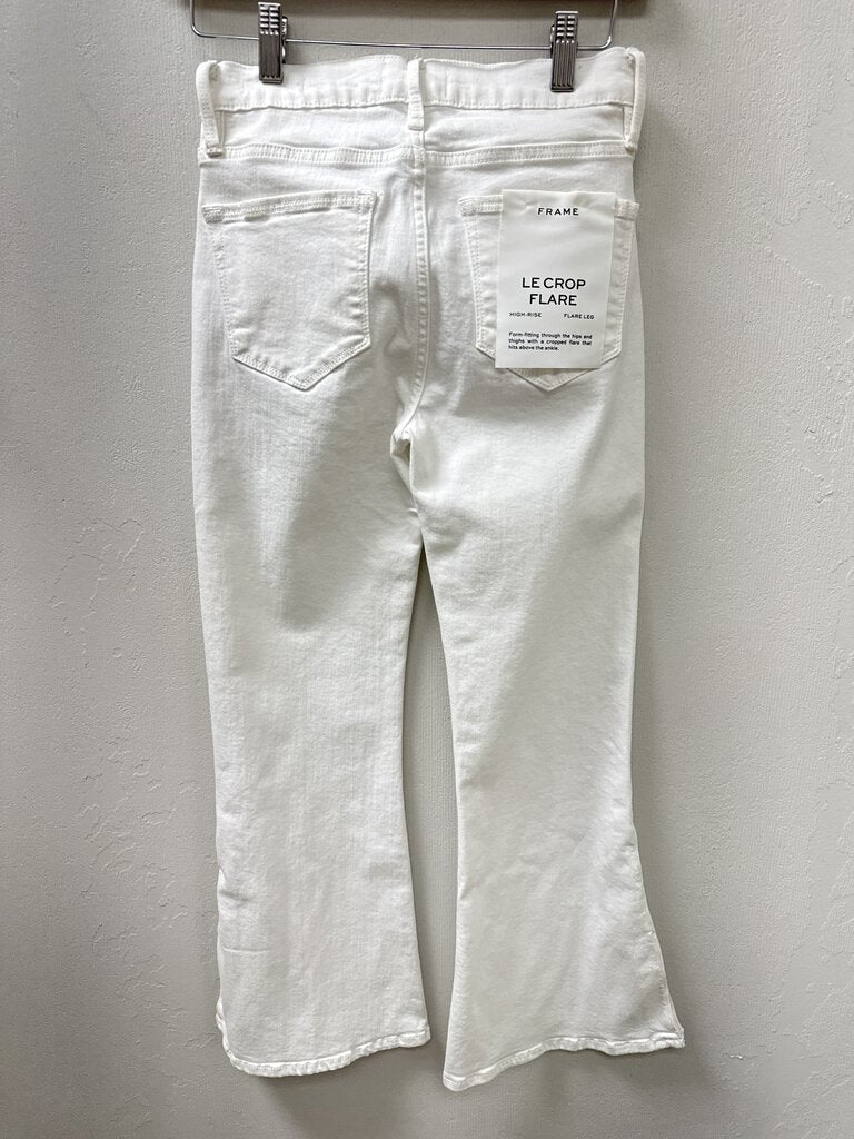 Frame White Flare Mini Slit Jean NWT