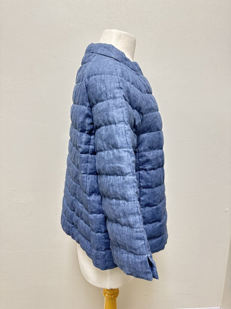 Herno Blue Denim Quilted Jacket