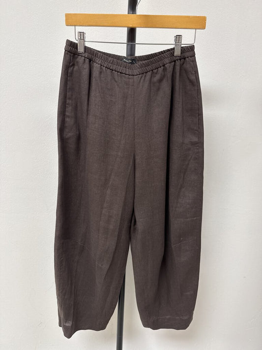 Massimo Dutti Brown Linen Trouser