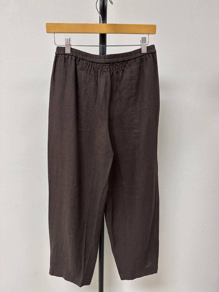 Massimo Dutti Brown Linen Trouser