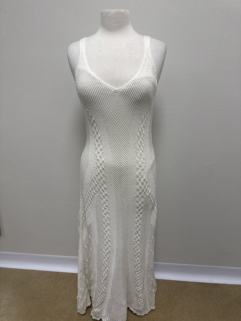 Vince White Crochet Maxi Dress