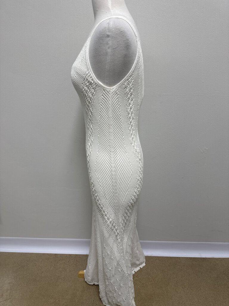 Vince White Crochet Maxi Dress