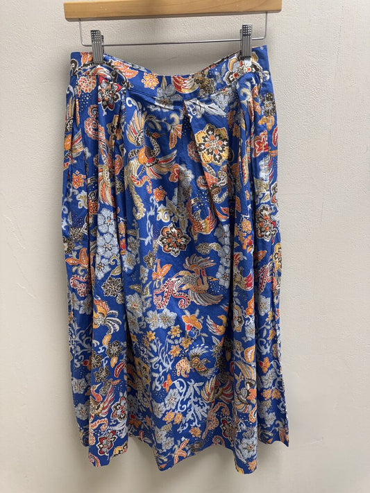 J McLaughlin Blue Floral Maxi Skirt