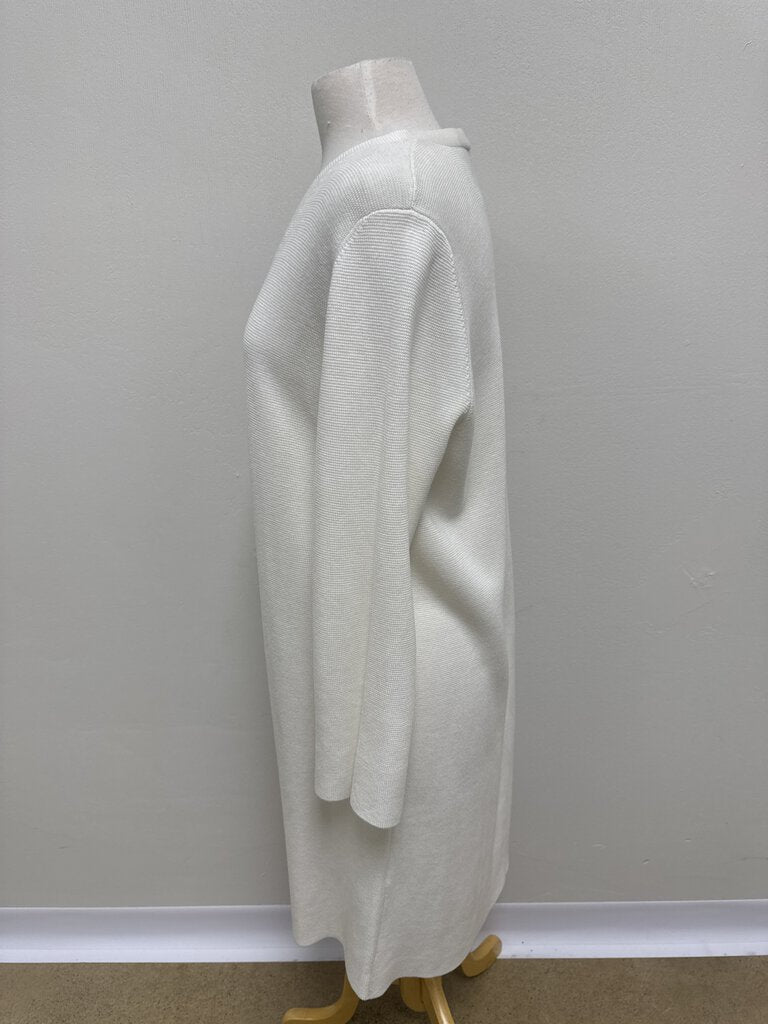 Eileen Fisher White Long Cardigan