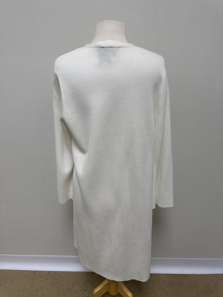 Eileen Fisher White Long Cardigan