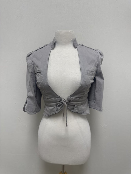 LaRok Grey Cropped Jacket