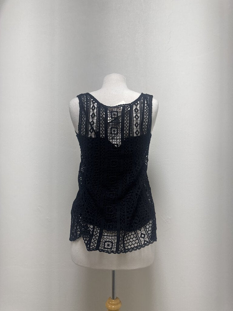 Ella Moss Black Crochet Tank NWT