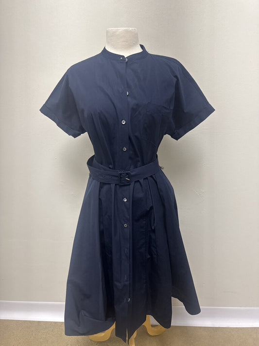 Theory Navy Belted Dress