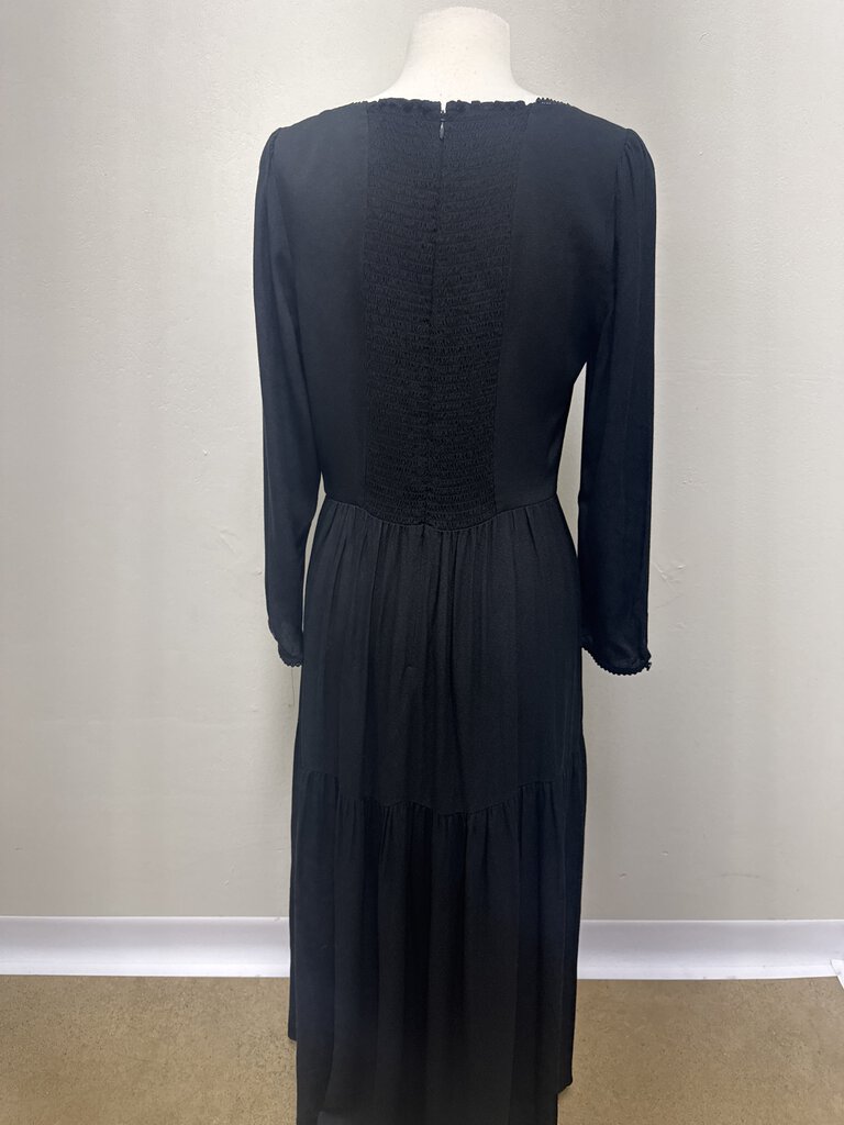 Reformation Black Long Sleeve Maxi Dress