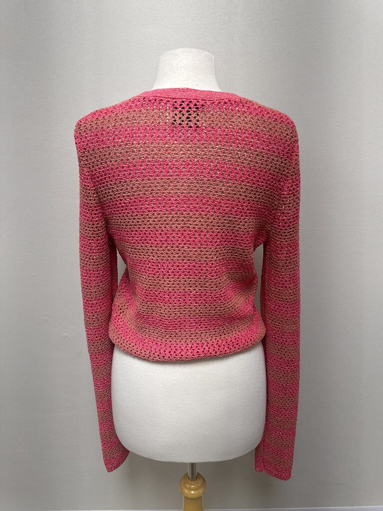 rag & bone Pink Striped Knit Cardigan