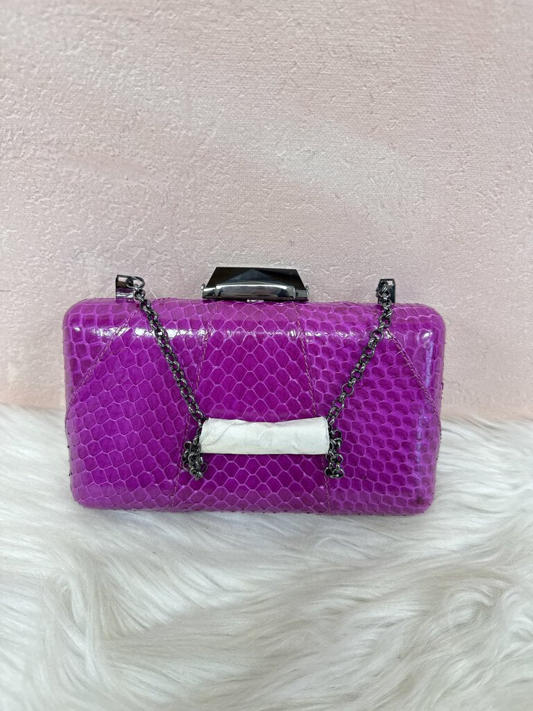 Kotur Purple Embossed Clutch