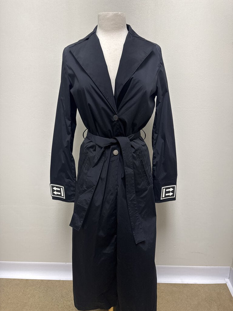 Off-White Black Belted Trench Coat