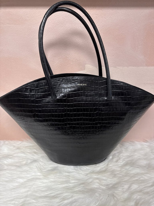 Anine Bing Black Embossed Large Tote