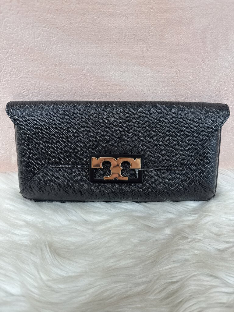 Tory Burch Black Pebbled Clutch