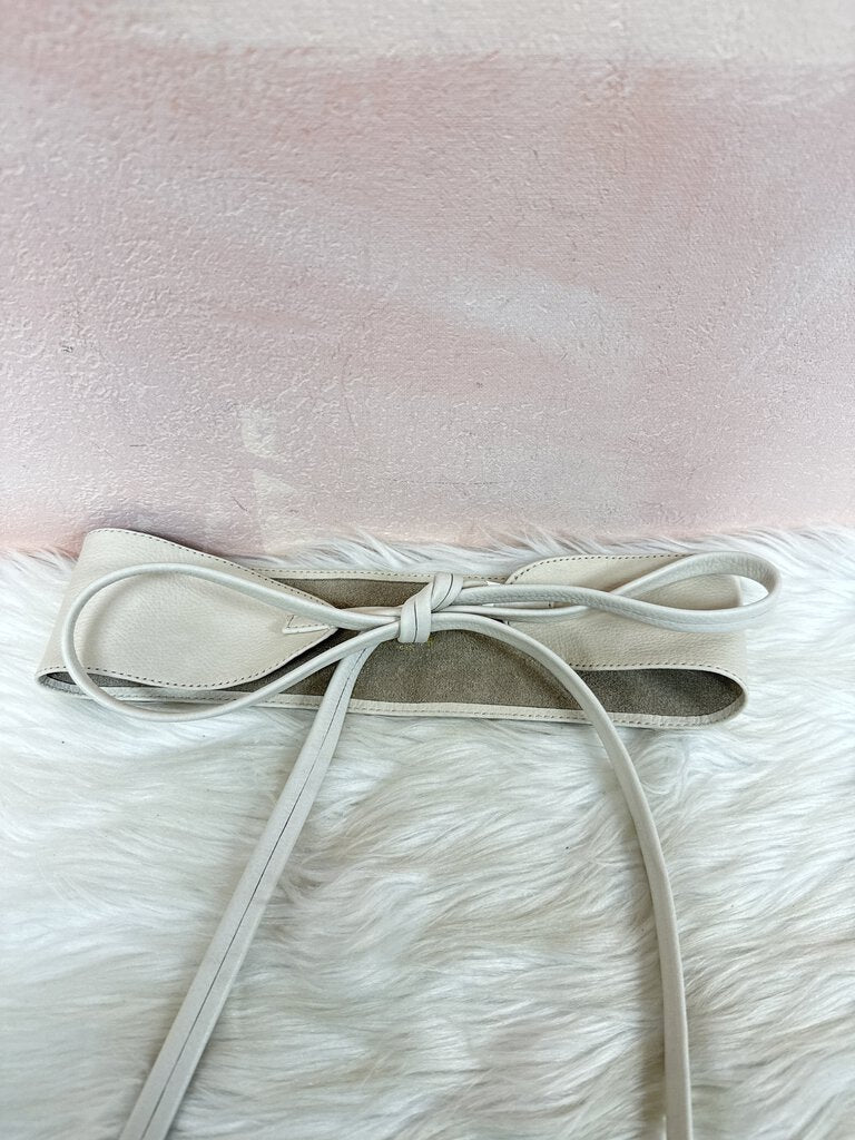 B-Low The Belt Cream Obi Leather Belt