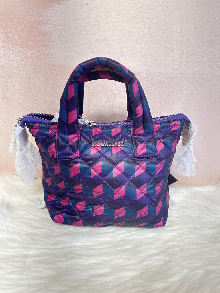 MZ Wallace Magenta Geo Print Mini Tote NWT