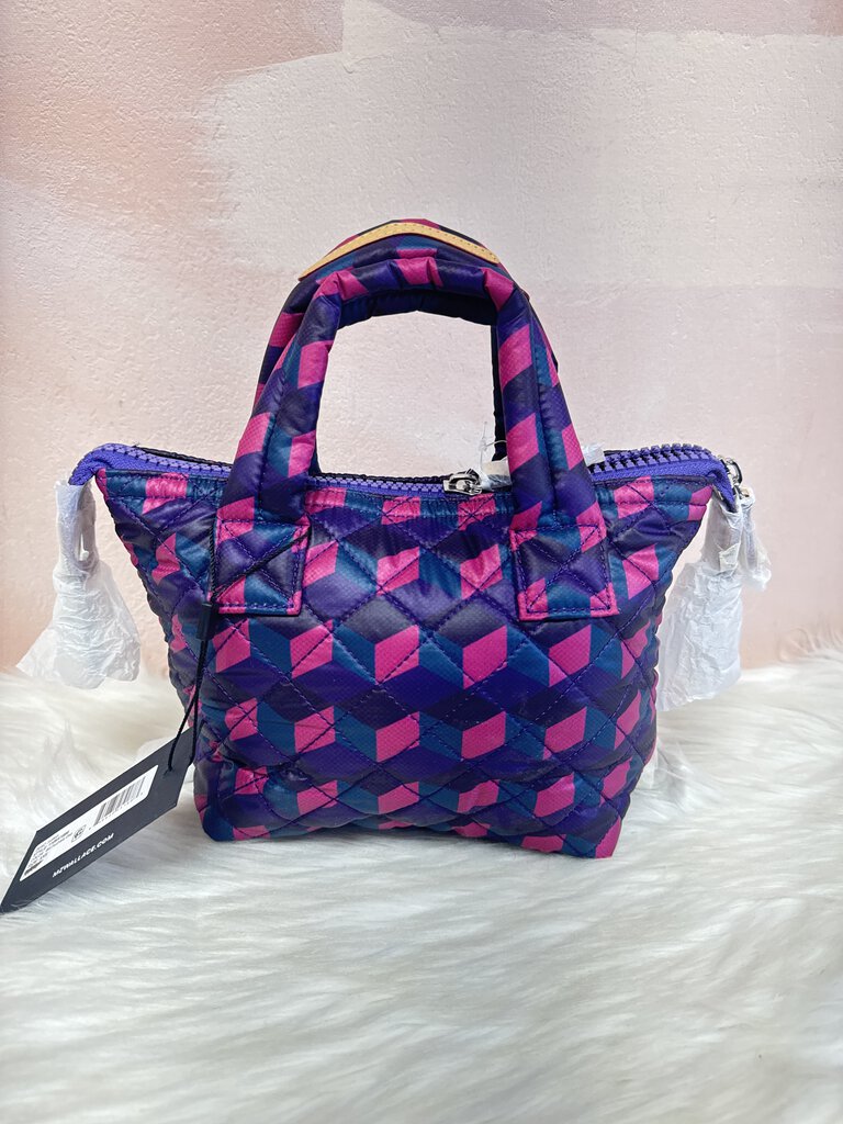 MZ Wallace Magenta Geo Print Mini Tote NWT