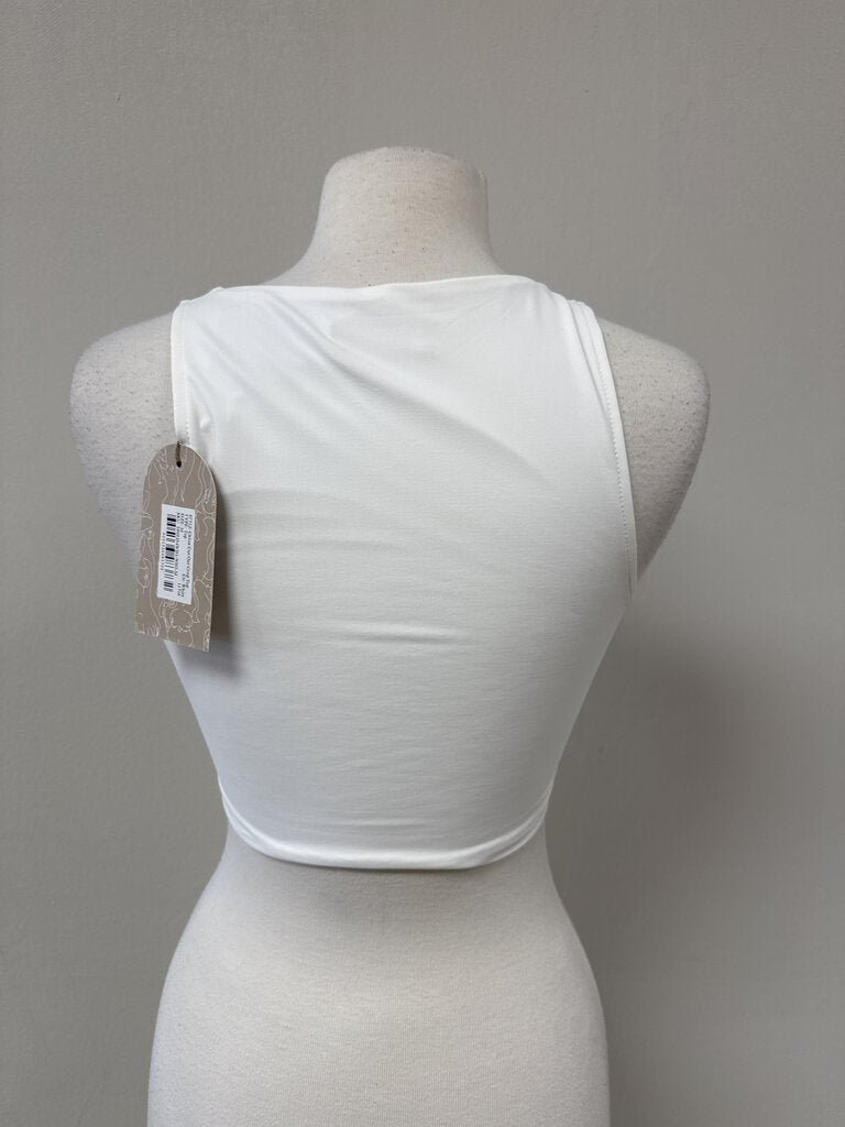 Meshki Cream Cut Out Top NWT