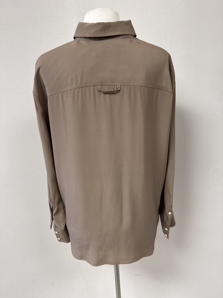 AYR Brown Silk Camp Shirt