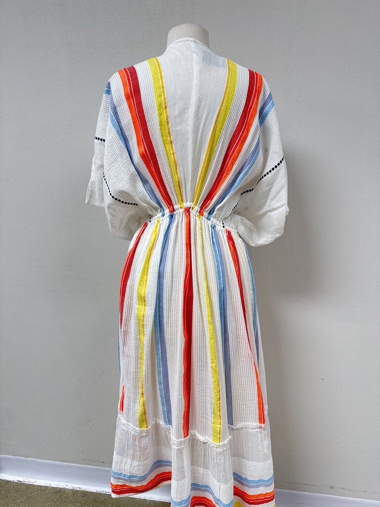 LemLem White Multi Striped Sundress