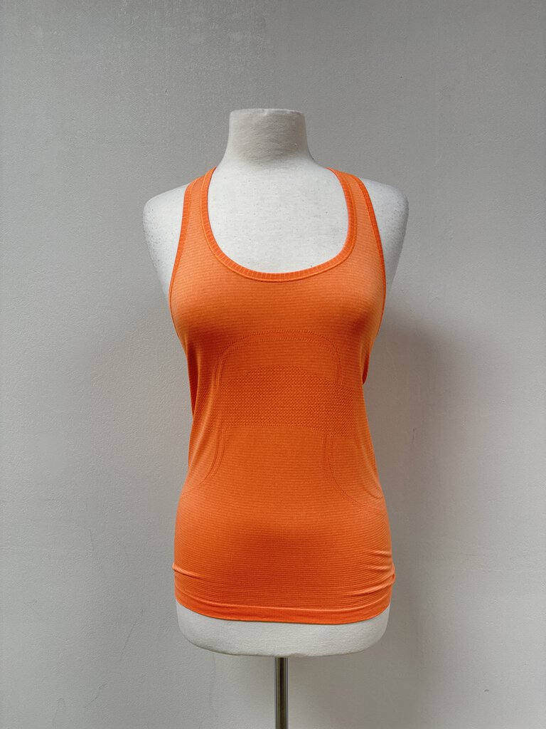 Lululemon Orange Logo Tank Top