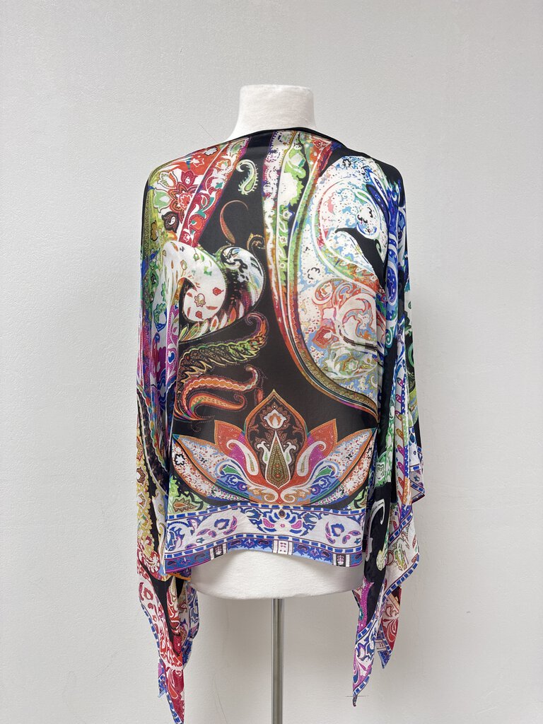 Etro Multi Silk Poncho