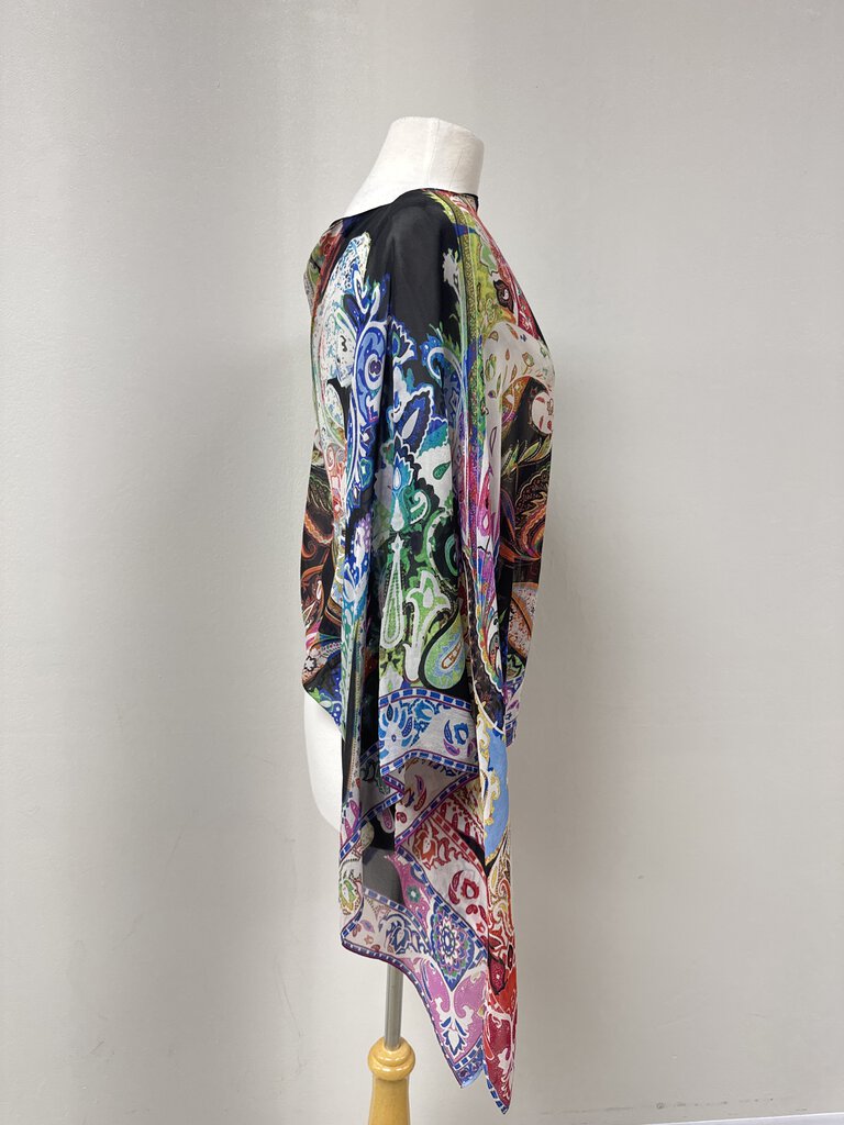 Etro Multi Silk Poncho