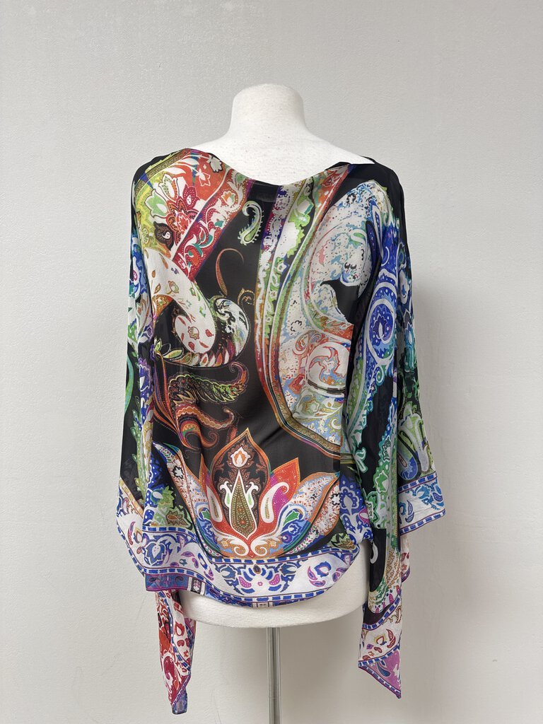 Etro Multi Silk Poncho