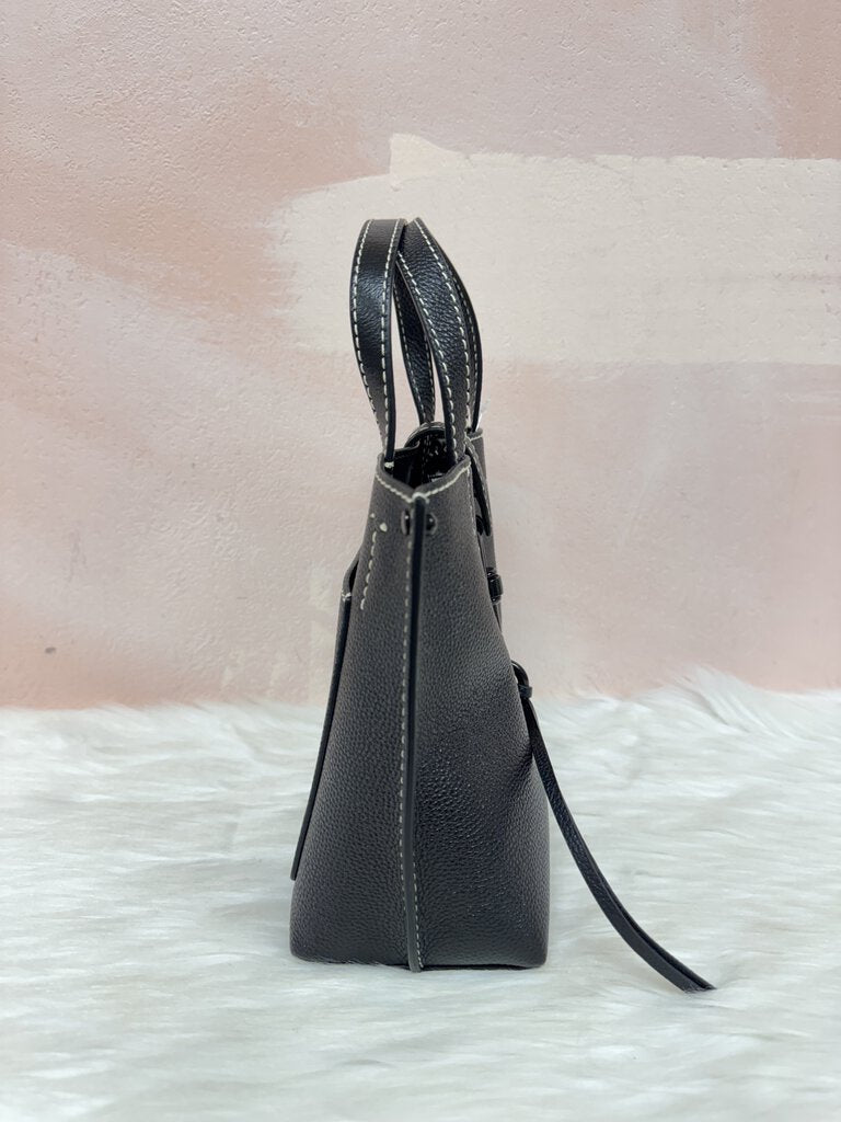 Rebecca Minkoff Black Pebbled Leather Mini Tote