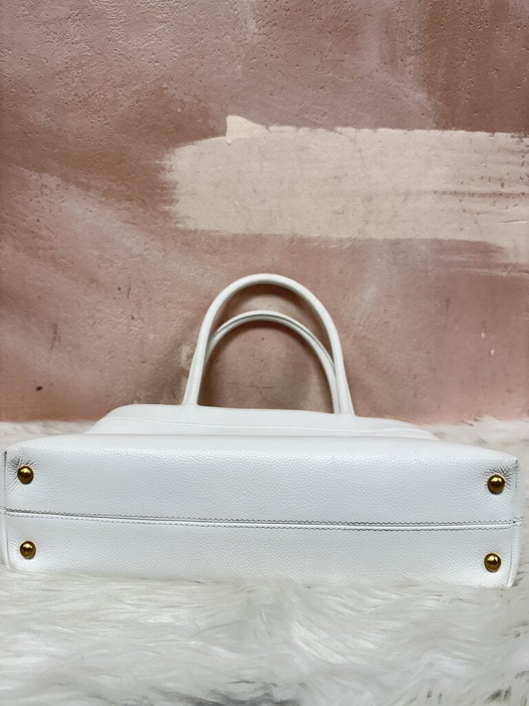 Chanel White Caviar Leather CC Timeless Tote '04-'05