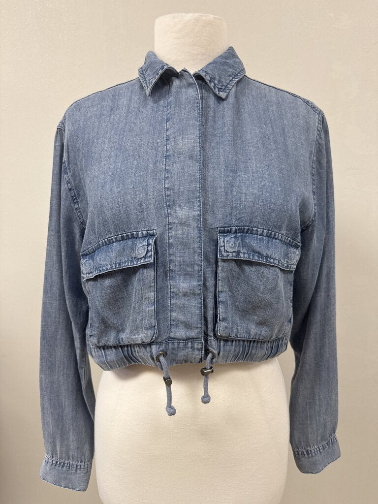 Splendid Chambray Cropped Jacket