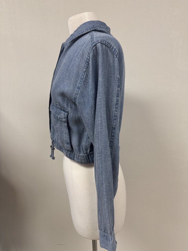 Splendid Chambray Cropped Jacket