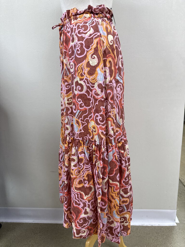 A.L.C. Berry Swirl Print Maxi Skirt