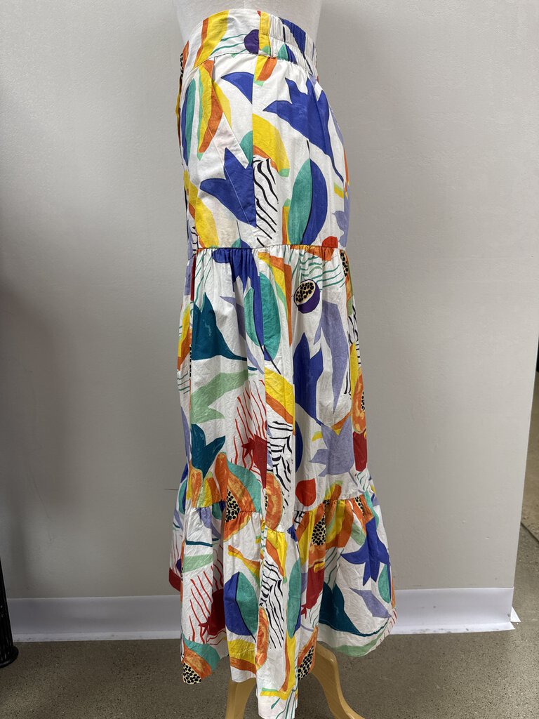 Oliphant White Tropical Maxi Skirt