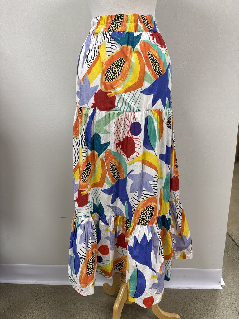 Oliphant White Tropical Maxi Skirt