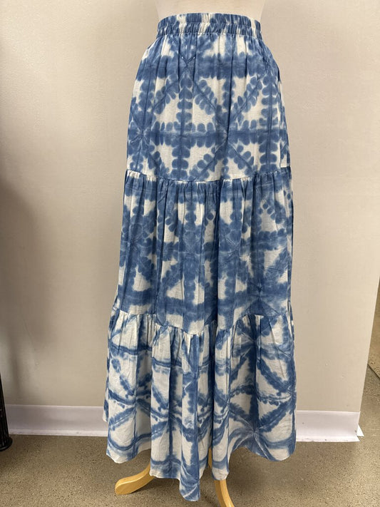 Cara Cara Blue Tie Dye Maxi Skirt