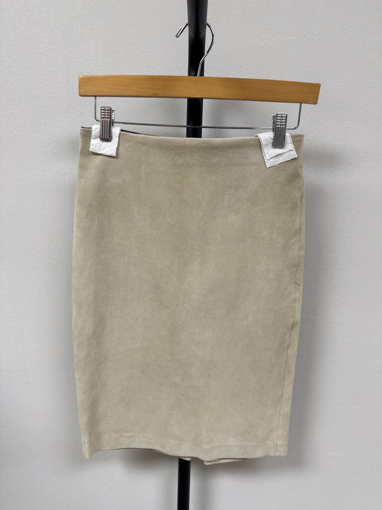 Theory Bone Suede Skirt