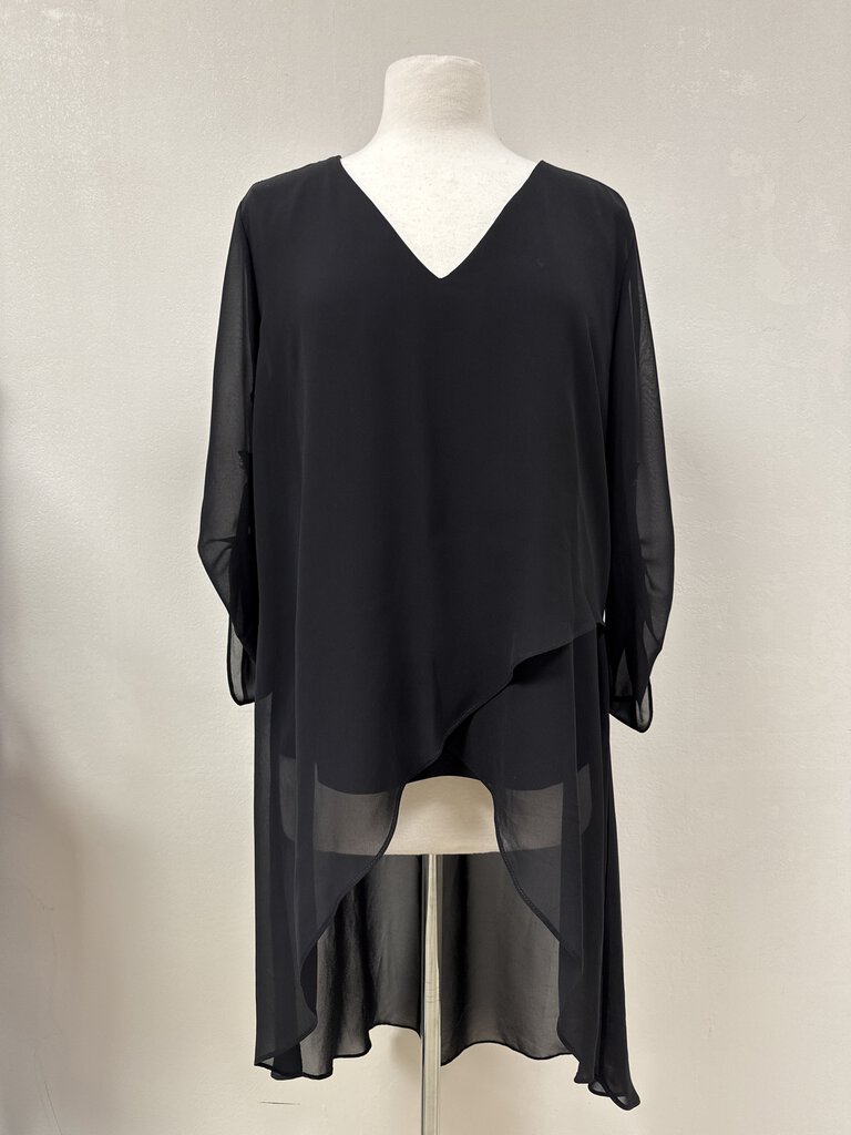 Joseph Ribkoff Black Sheer Tunic